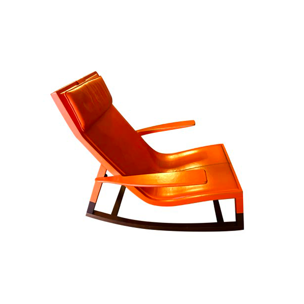 Don'do leather rocking armchair (orange), Poltrona Frau image