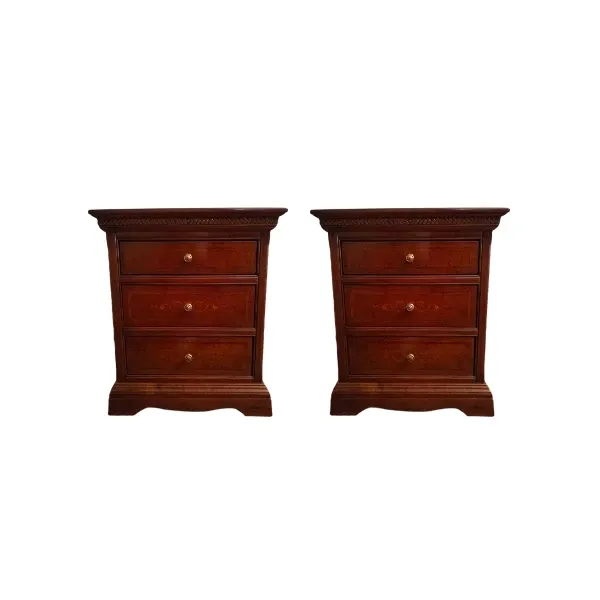 Set of 2 I Ciliegi bedside tables with floral decorations 3