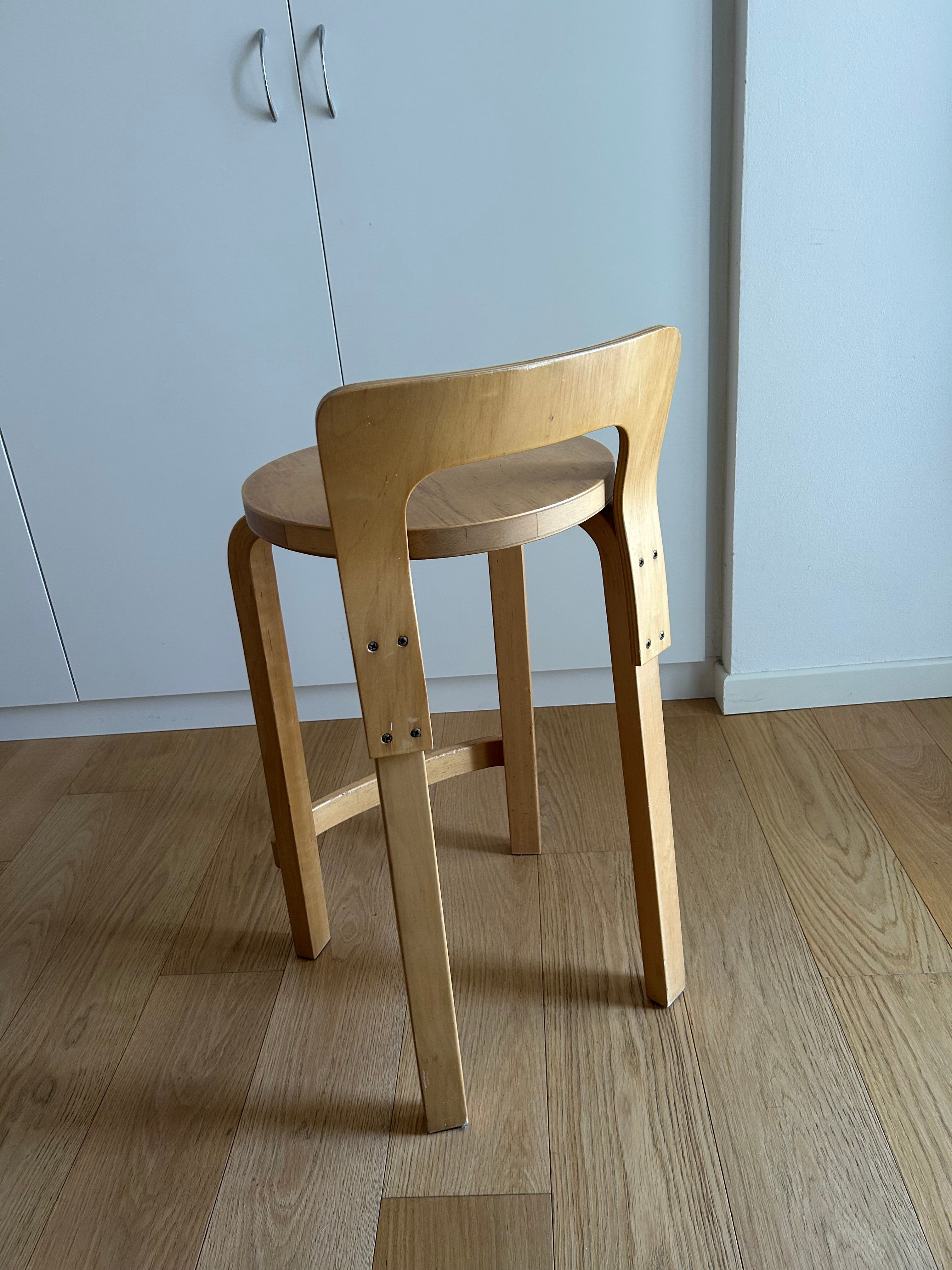 Birch Stool K65 by Alvar Aalto Brand