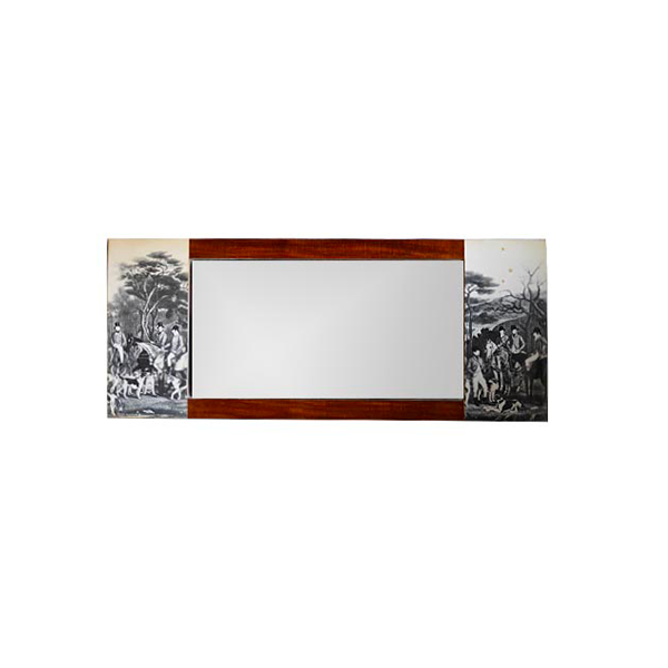 Vintage Rectangular Wooden Mirror (1950s), image