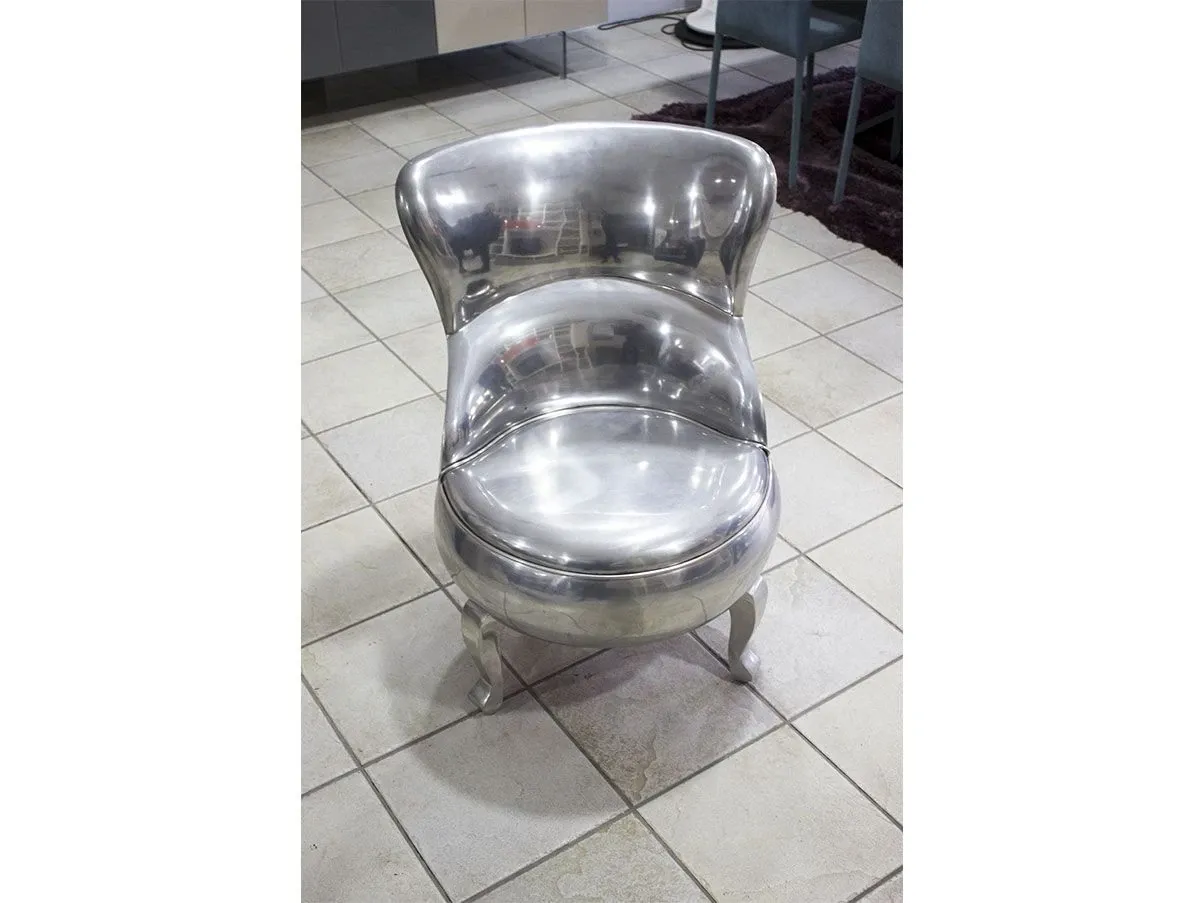 Poltrona Sellerina Aluminium in alluminio lucido, Baxter 2