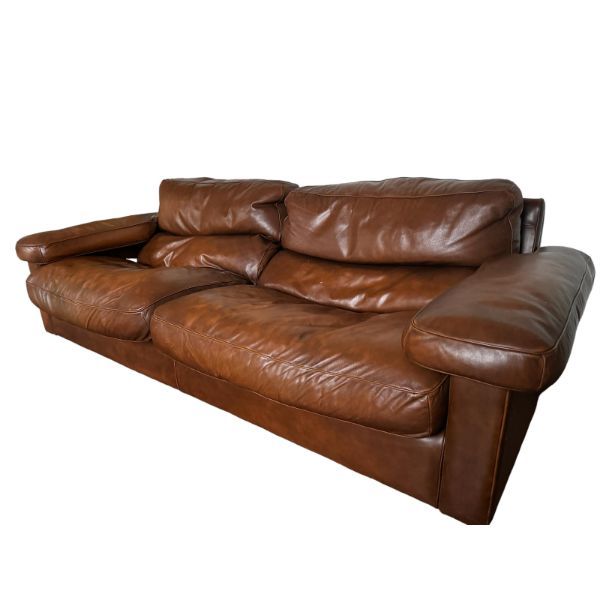 Petronio 2-seater sofa in brown leather, Poltrona Frau image