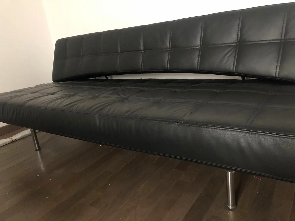 Pierro convertible sofa bed in leather, Bonaldo 5