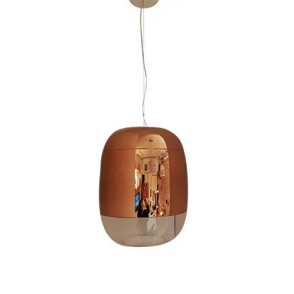 Lampada a sospensione Gong S5 in rame, Prandina 
