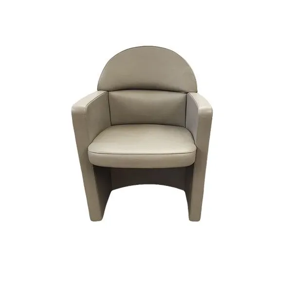 Ego leather armchair with armrests (grey), Poltrona Frau image