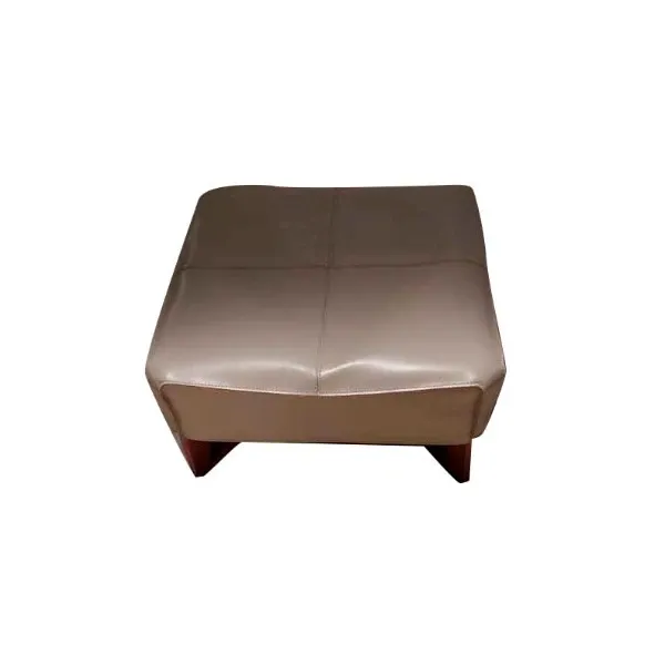 Screen pouf in leather and wood, Giorgetti image