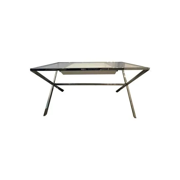 Stylo table in metal and tempered glass, Porada image