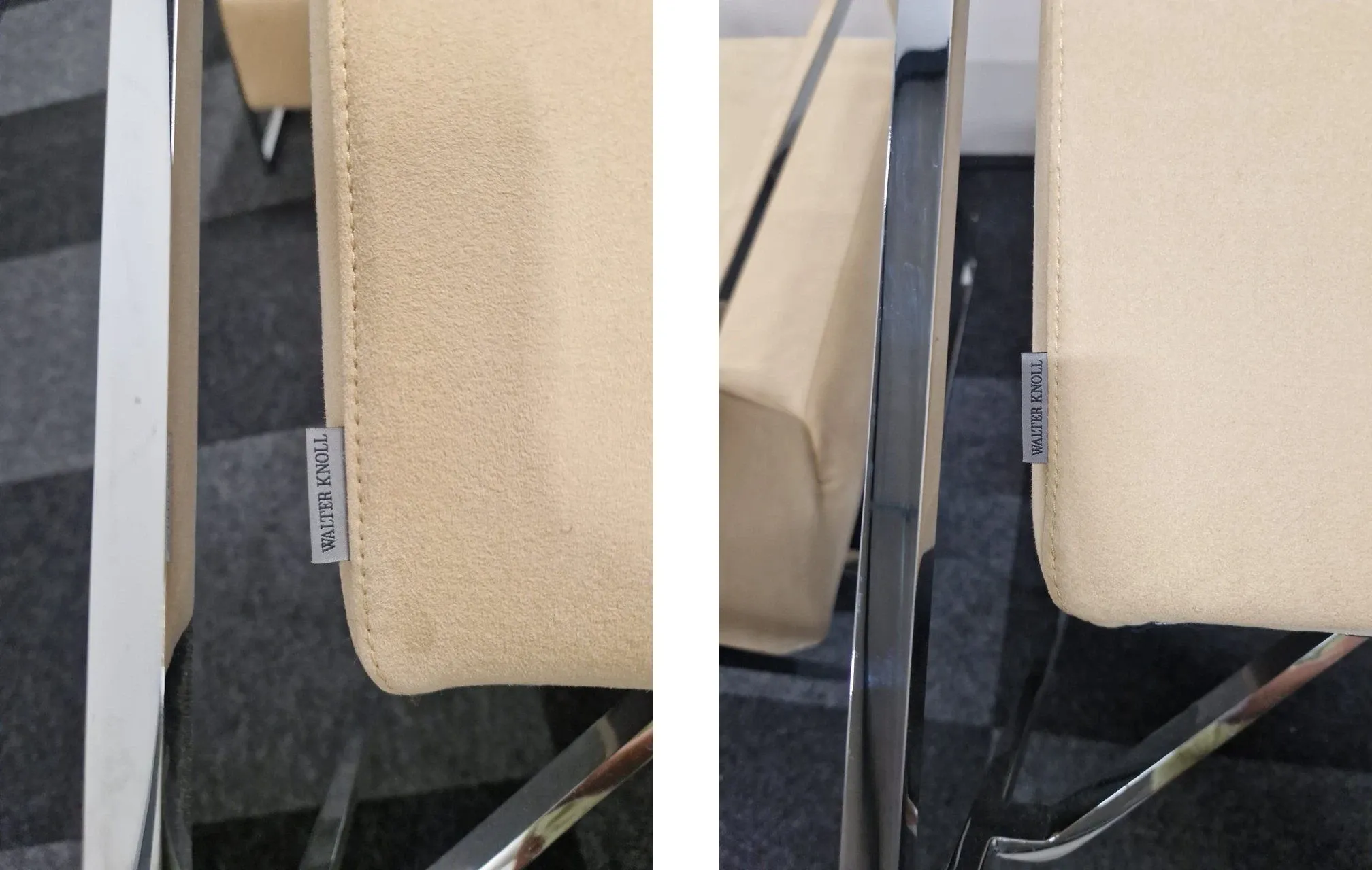 Set of 2 610 Sen armchairs in cream colour 4
