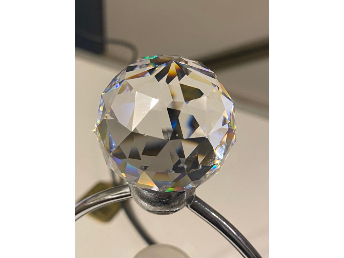 Lampada da tavolo in ottone cromato, Lumi Milano 5