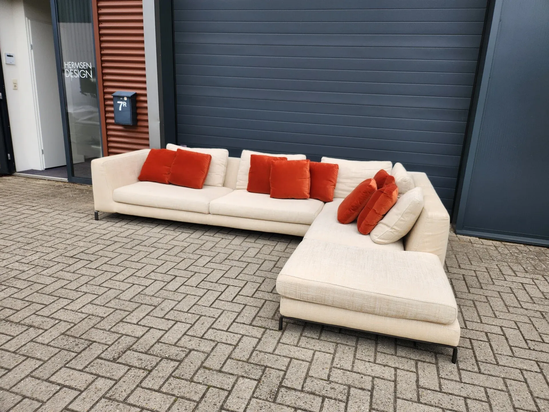 Ecksofa Ray von Antonio Citterio aus beigem Stoff, B&B Italia