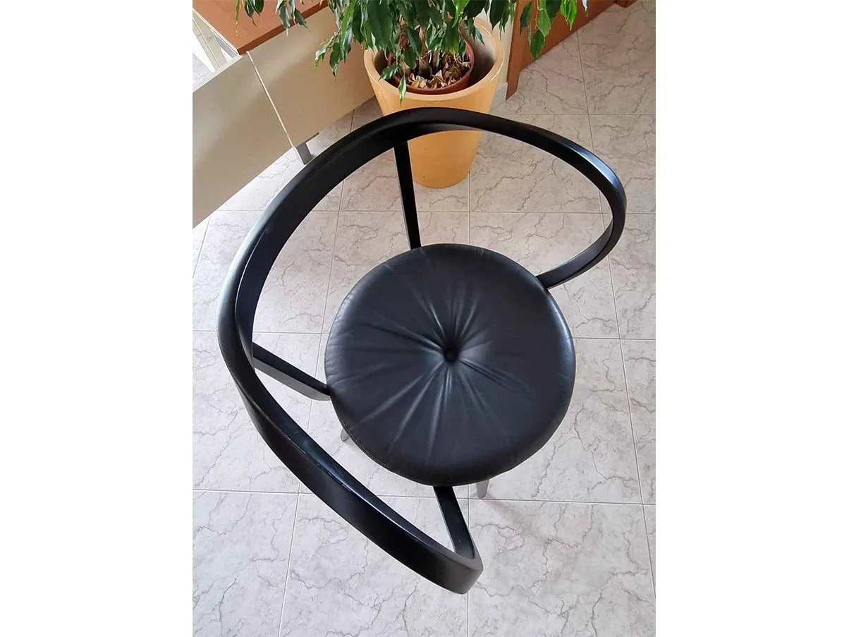 Set of 4 Pretzel chairs by G.Nelson in wood (black) 4