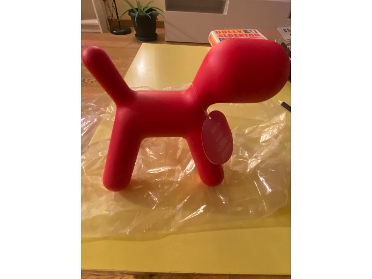 Sgabello Puppy me too colore rosso, Magis Front