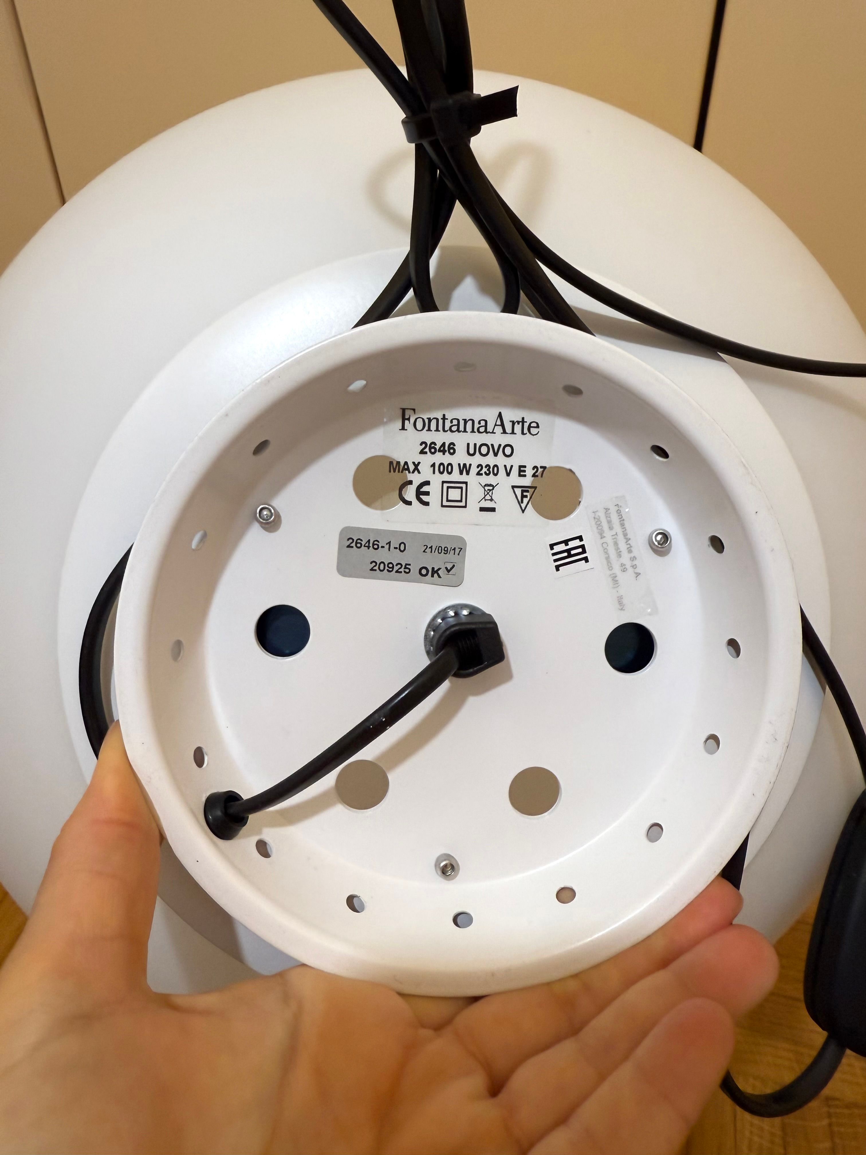 Lampada da tavolo Uovo in vetro soffiato di Ben Swildens  Brand