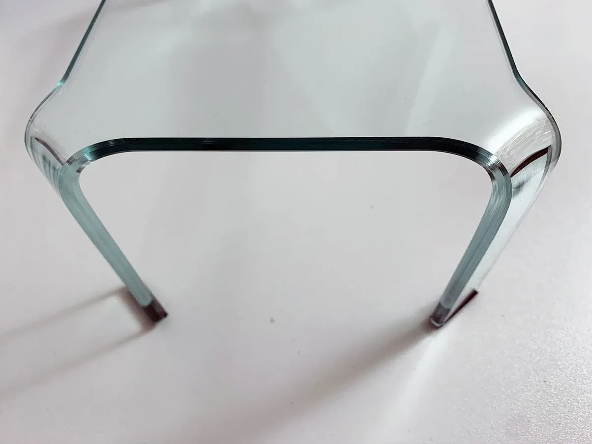 Ragno Mini Collection coffee table in curved glass, Fiam 