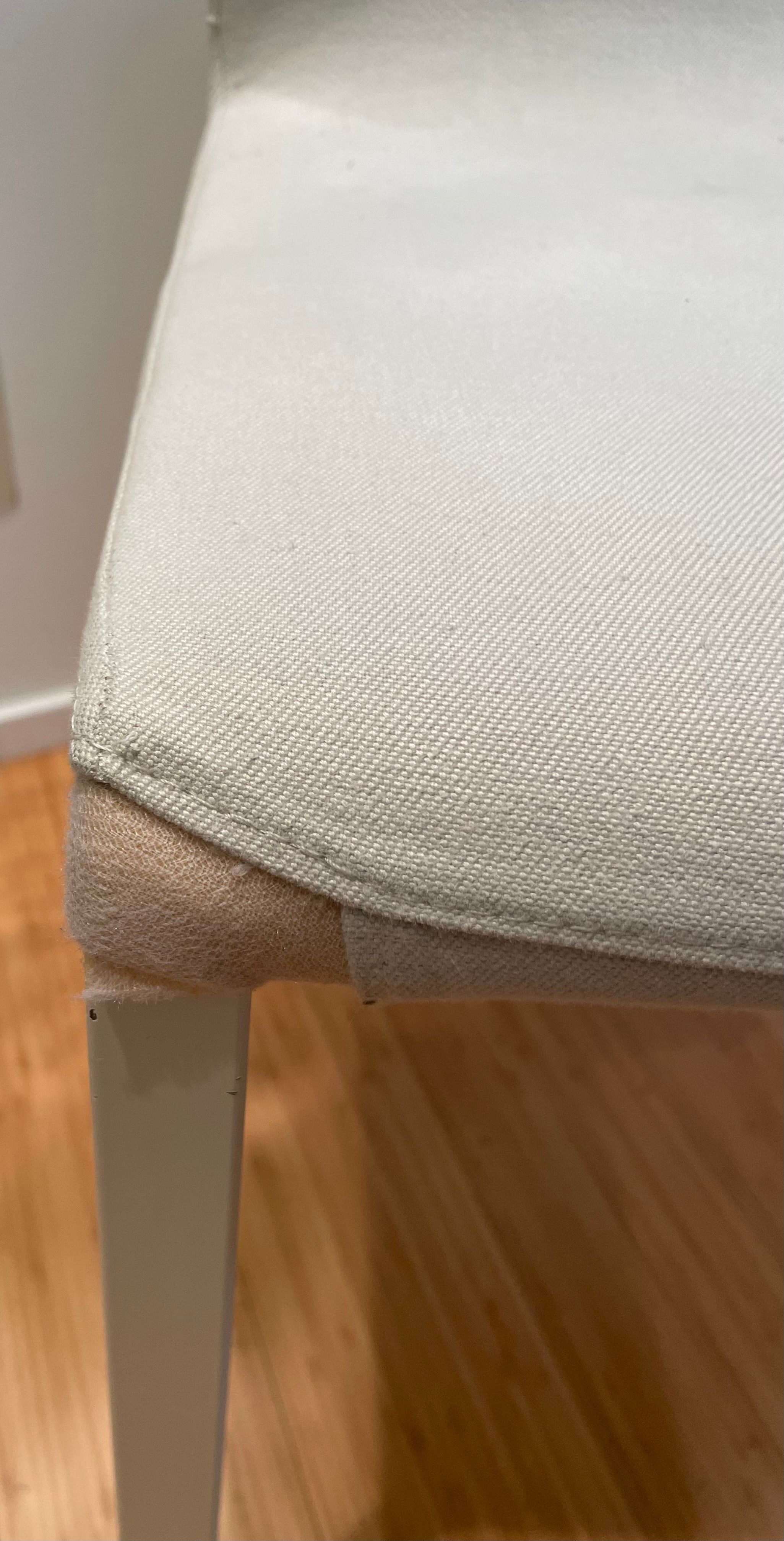 Set di 4 sedie Dangla in tessuto beige e viola Defects