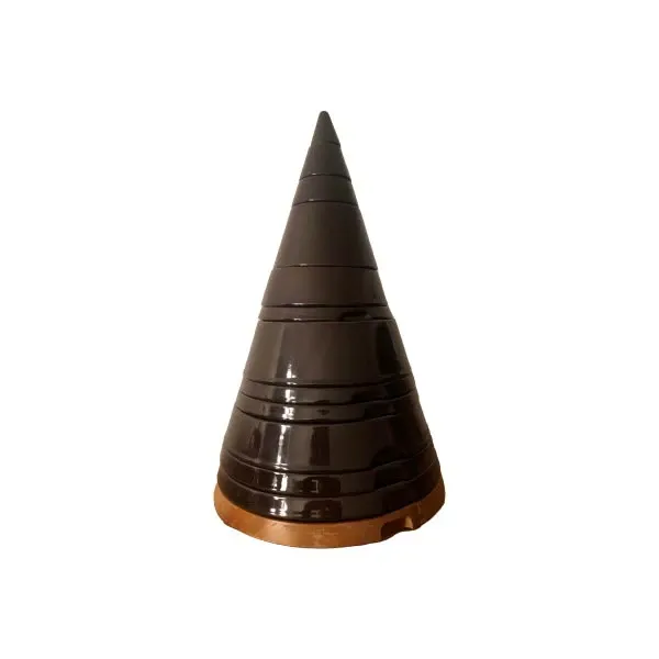 Set di piatti per 2 in ceramica Cono (nero) 2