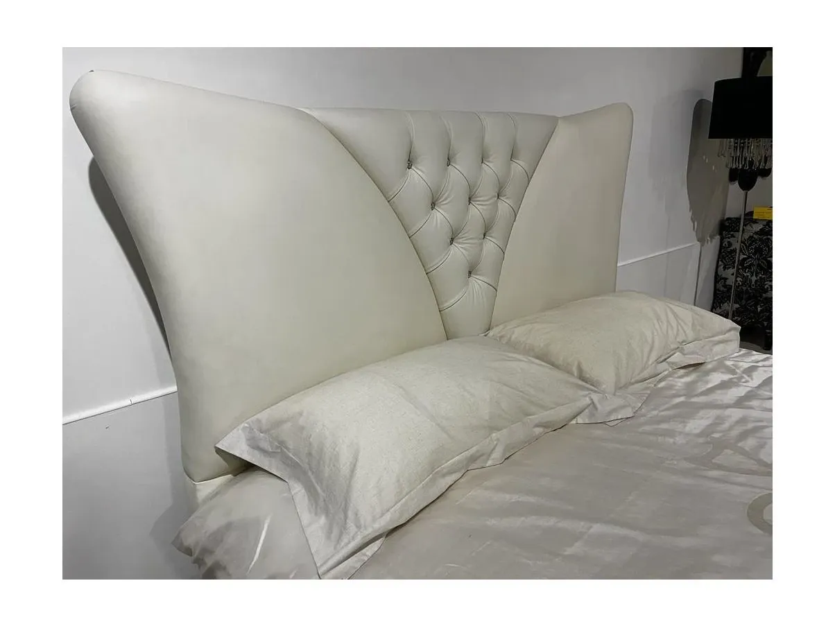 Double bed in leather and Swarovski, Antica Ebanisteria 7