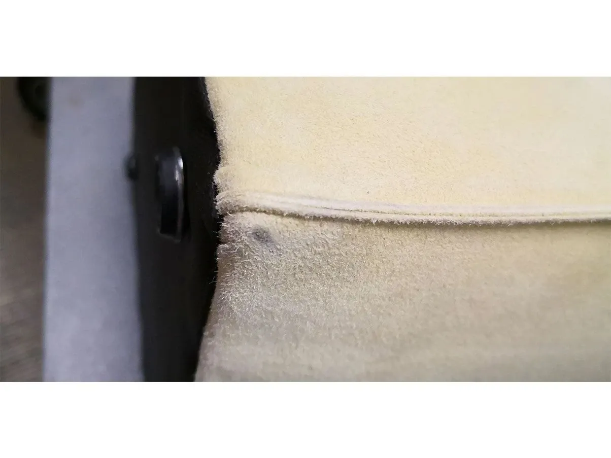 XS Sable' pouf in suede leather (beige), Ivano Redaelli 3