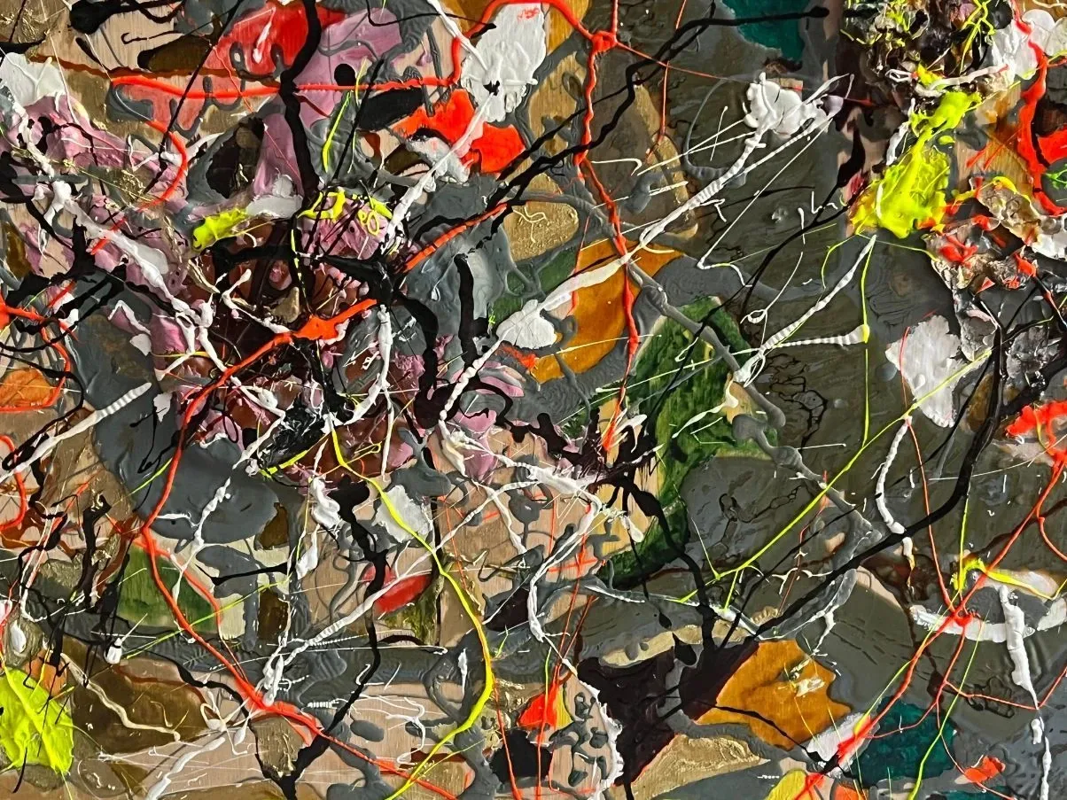 Quadro astrattismo a tempera e smalto di Bruno Carlino, 3
