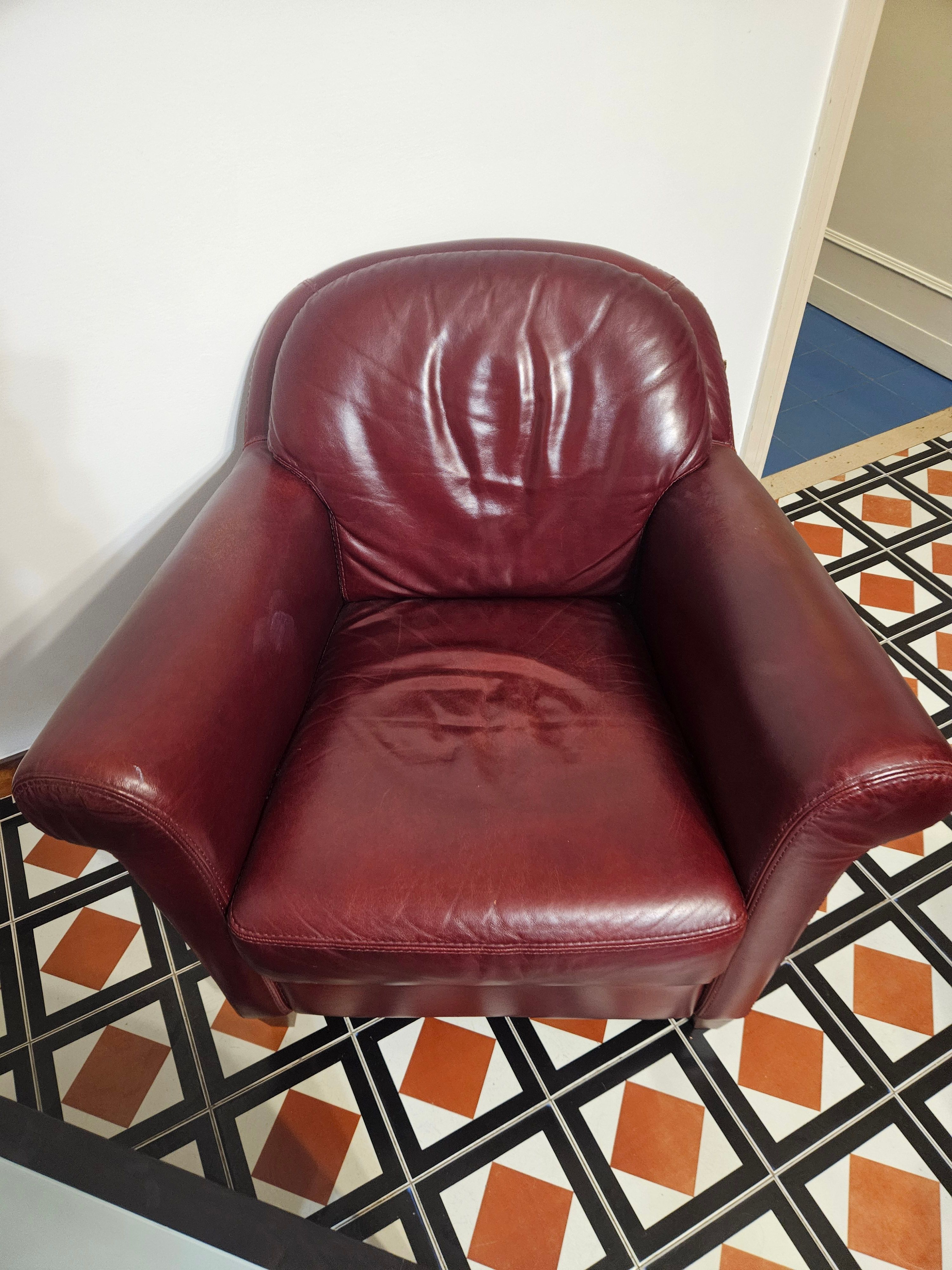 Set divano e 2 poltrone Bross in pelle (rosso) Optional7