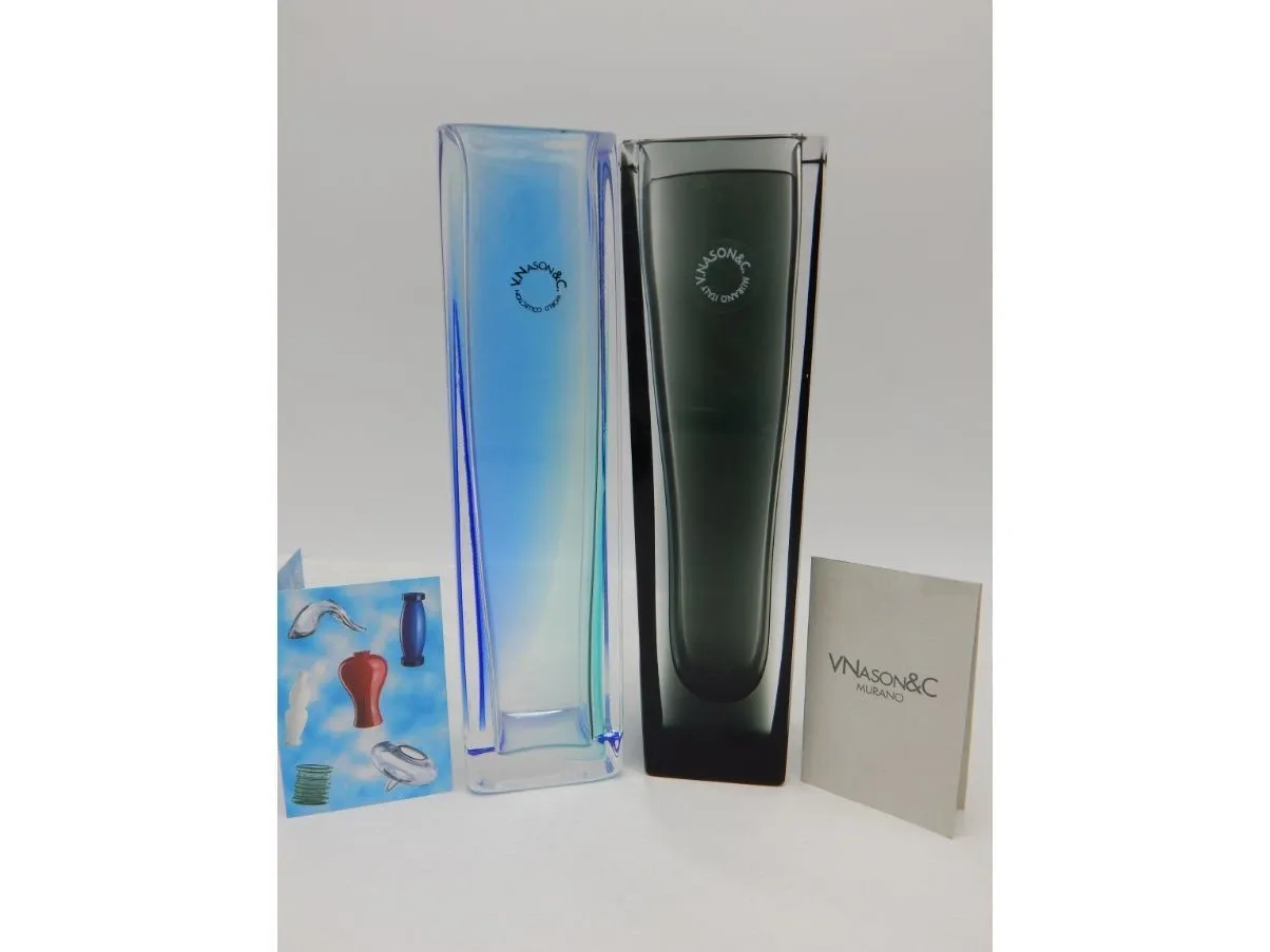 Set of 2 desk pen holders in Murano glass, V.Nason&C 1