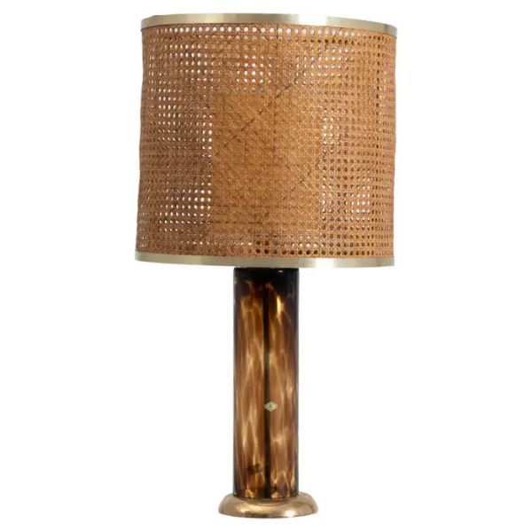 Modern Italian glass table lamp (1980s)  image