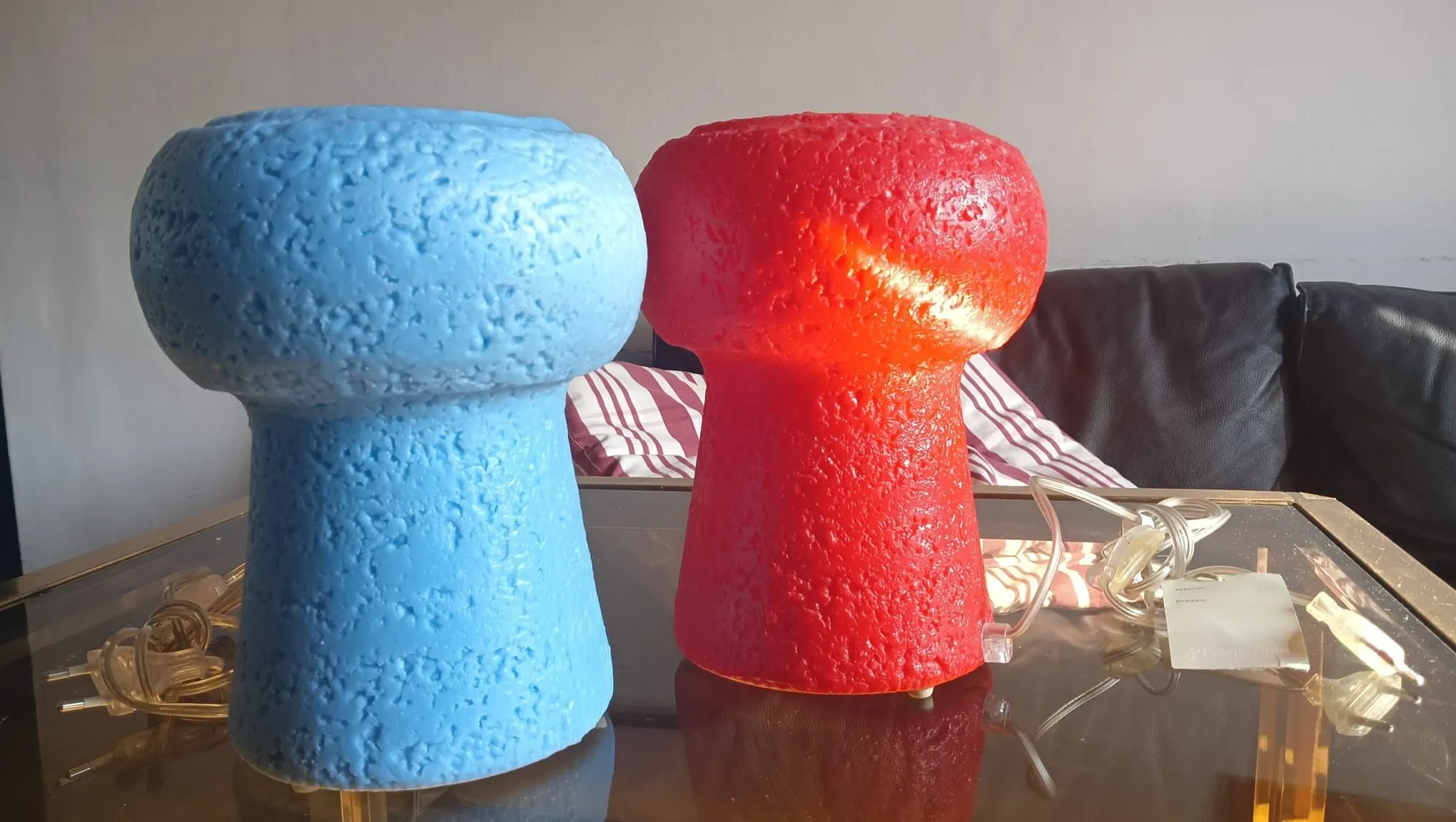 Petit Bouchon Lamps Red and Blue Pierfrancesco Arnone, Francolight 2