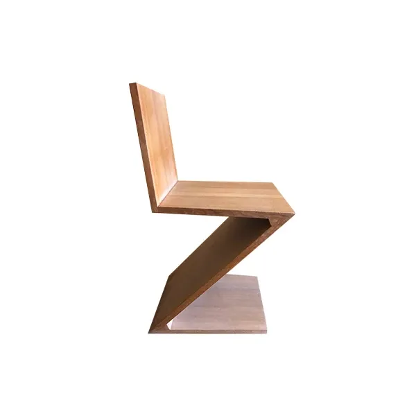 Sedia iconica Zig Zag di Gerrit Rietveld in legno, Cassina image