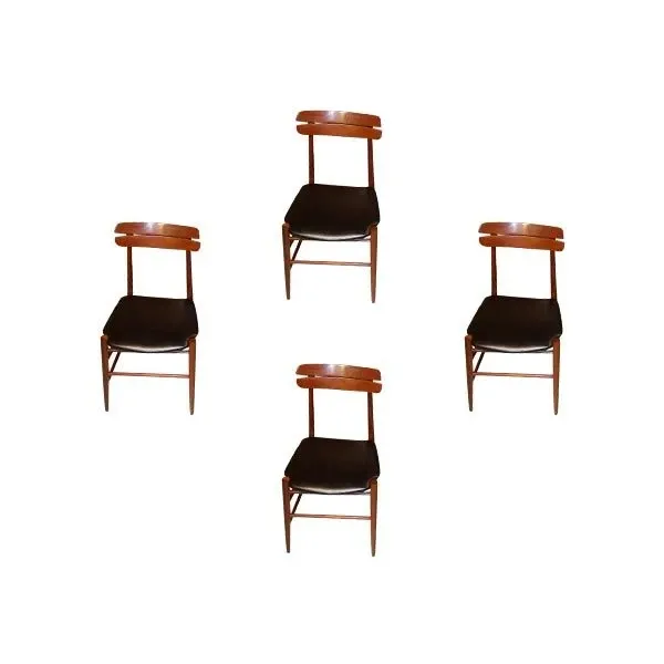 Set of 4 vintage rosewood chairs (1950s), image