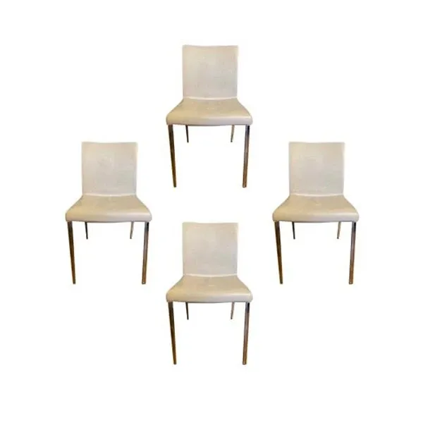 Set 4 sedie Anna in pelle (bianca), Cattelan Italia image