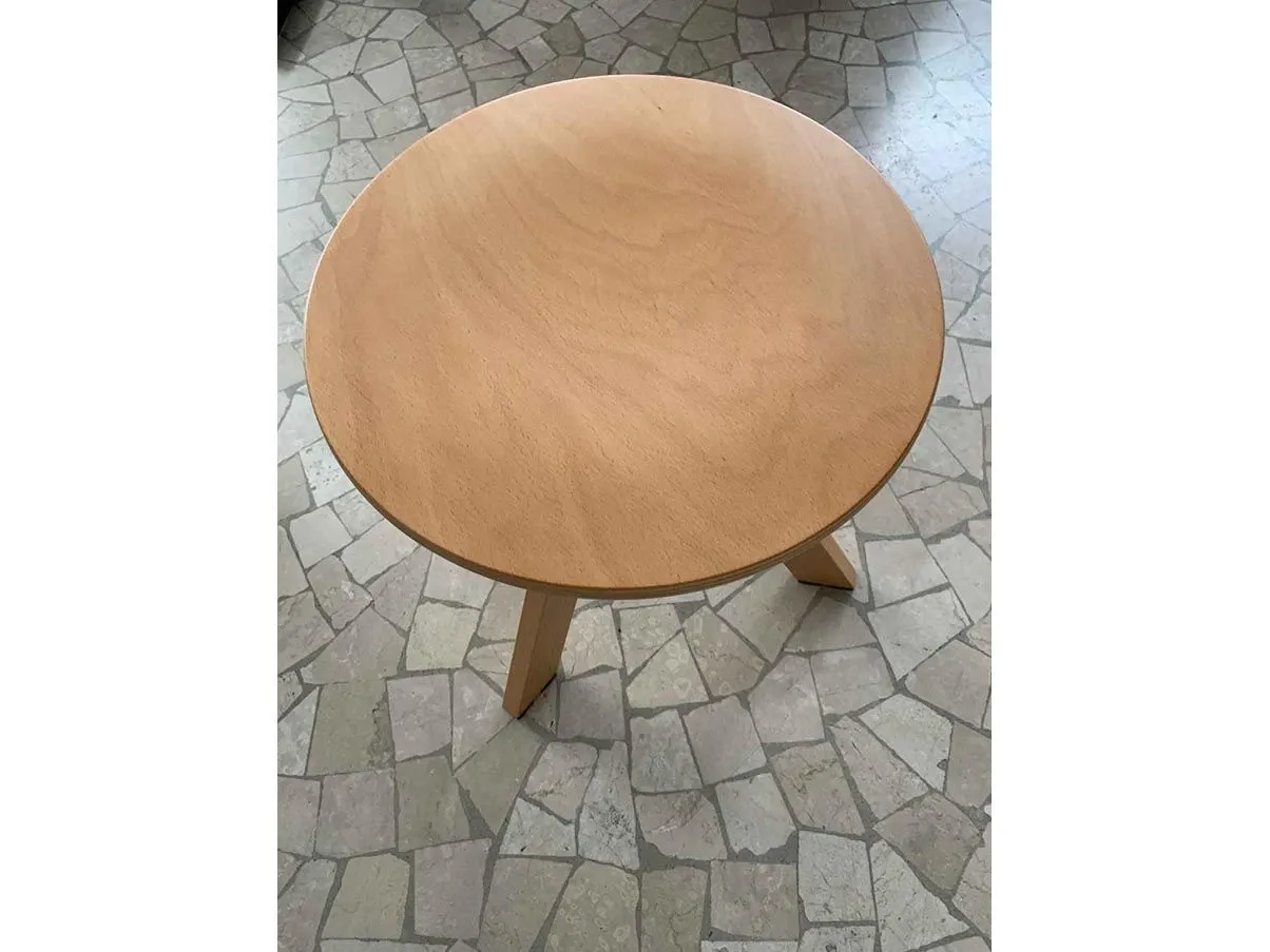 Sgabello Giotto in legno con seduta regolabile, Zanotta 5