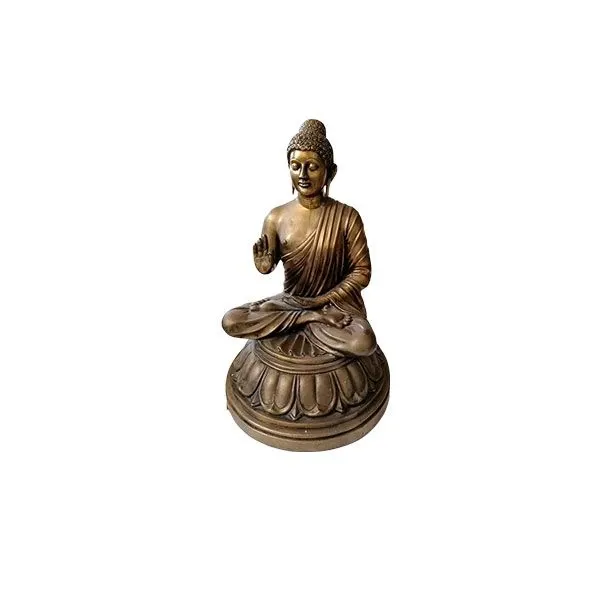 Vintage brass Buddha statue from India ('900), image