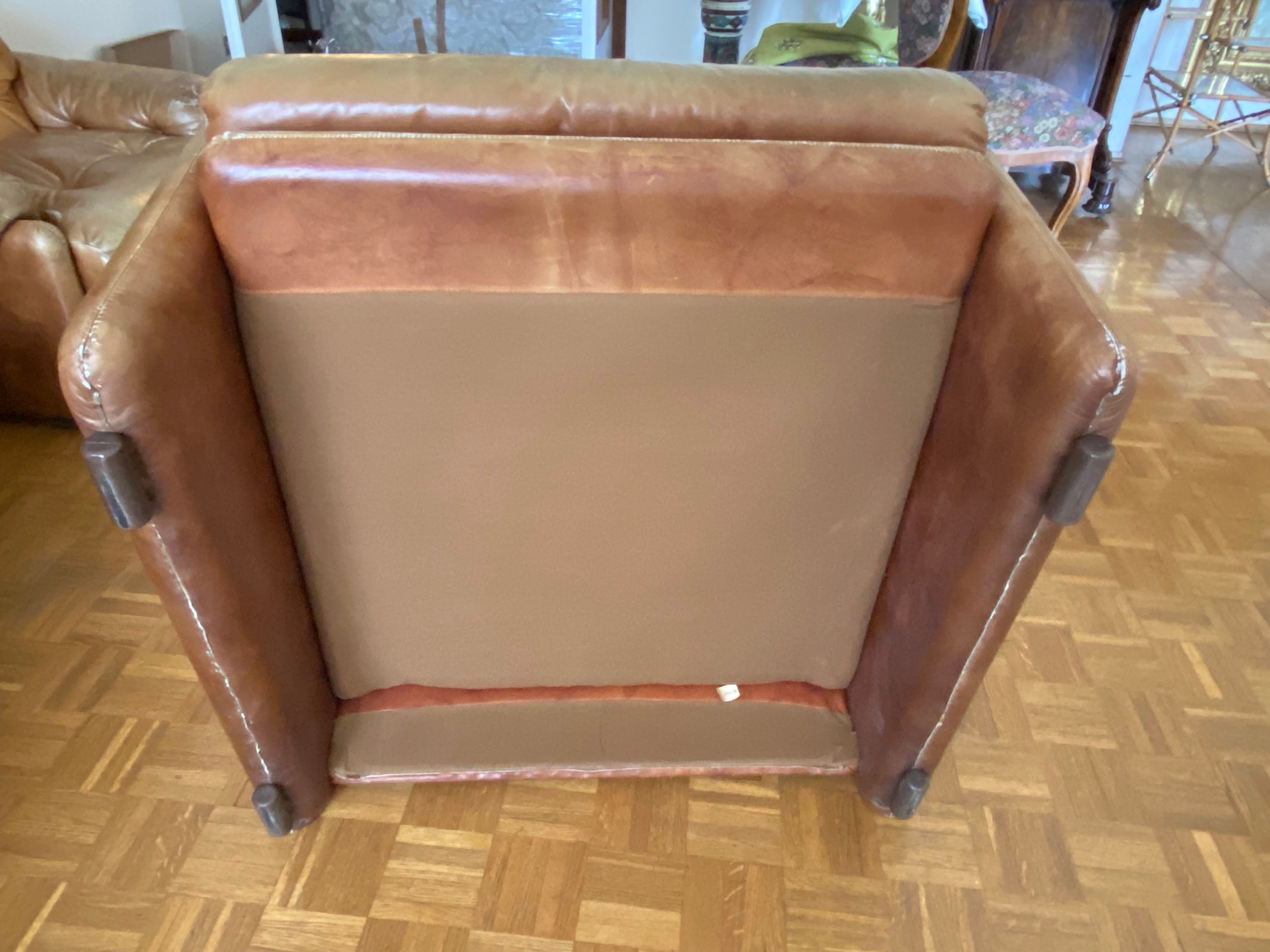 Coppia di poltrone vintage Coronado di Tobia Scarpa, B&B Italia  Defects