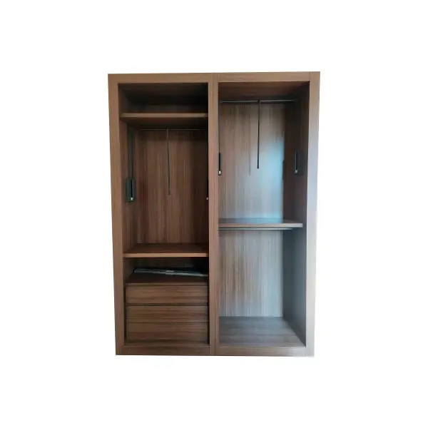 2-element wardrobe with wooden shelves and drawers, Pianca image