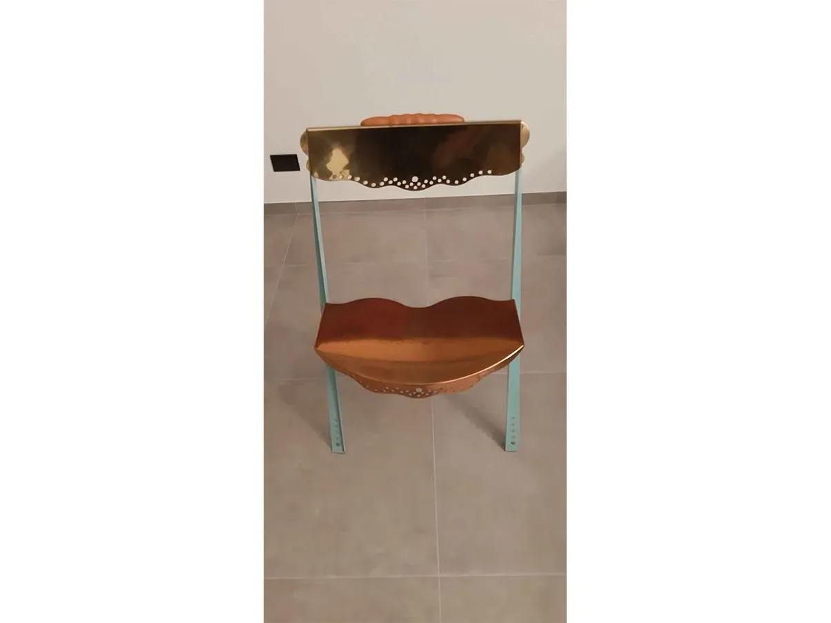 Set 4 sedie Borek Sipek Anebo in acciaio e rame, Driade 4