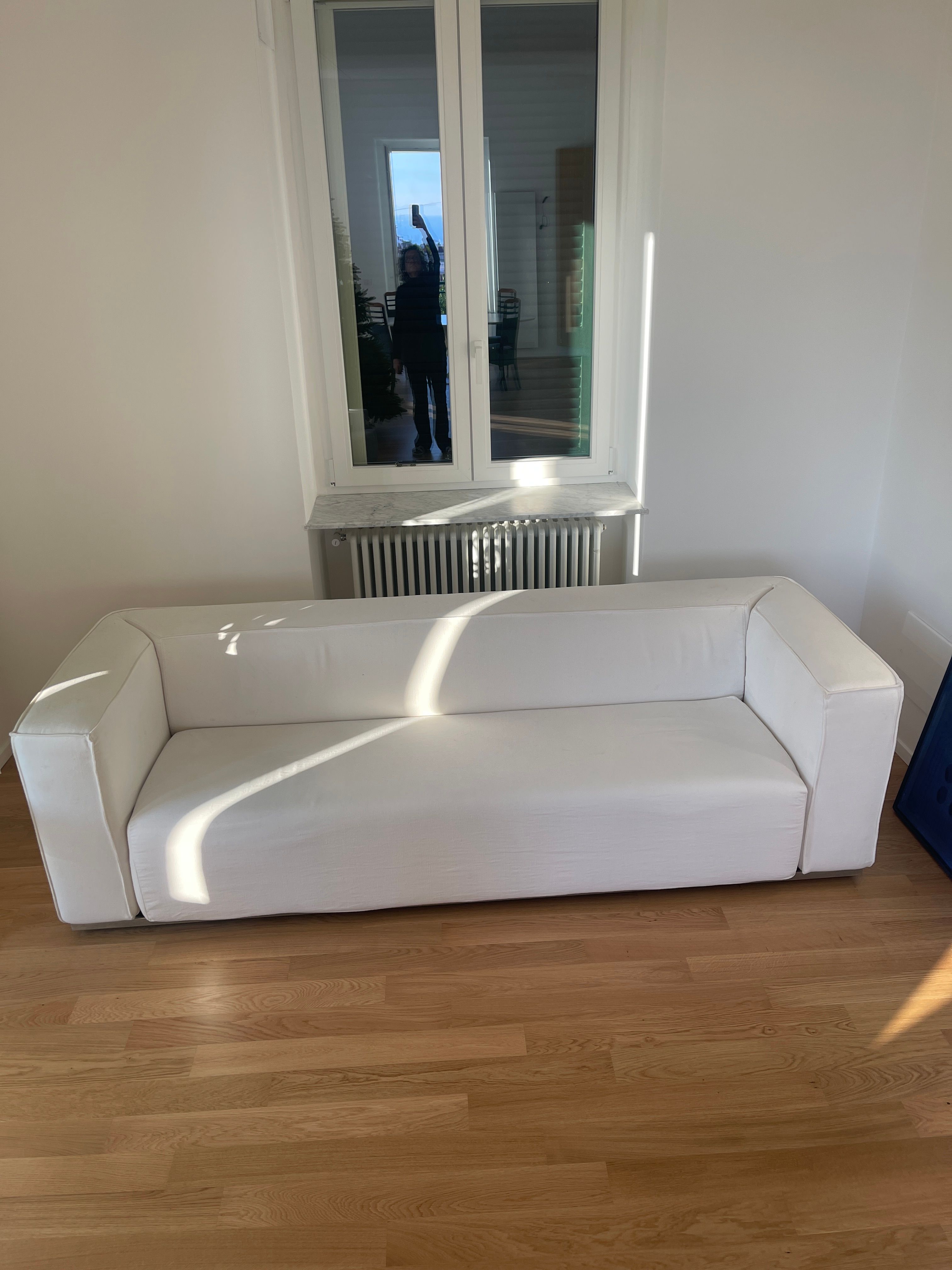 Sofá de 4 plazas Blox blanco de Markus Jehs y Jürgen Laub Defects