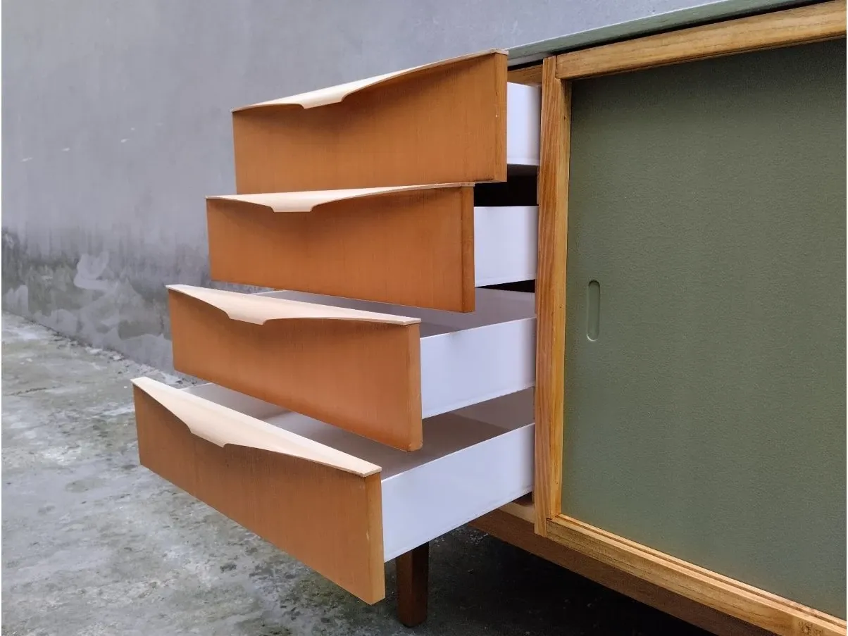 Credenza con 4 cassetti vintage (anni'70) 5