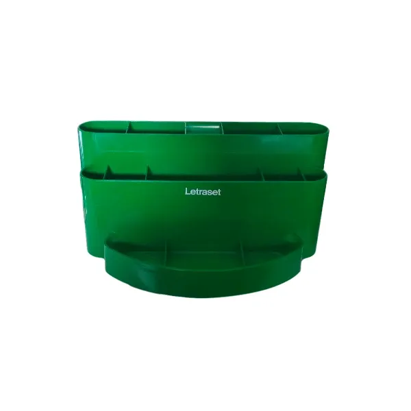 Tabletop object holder plastic material (green), Letraset image