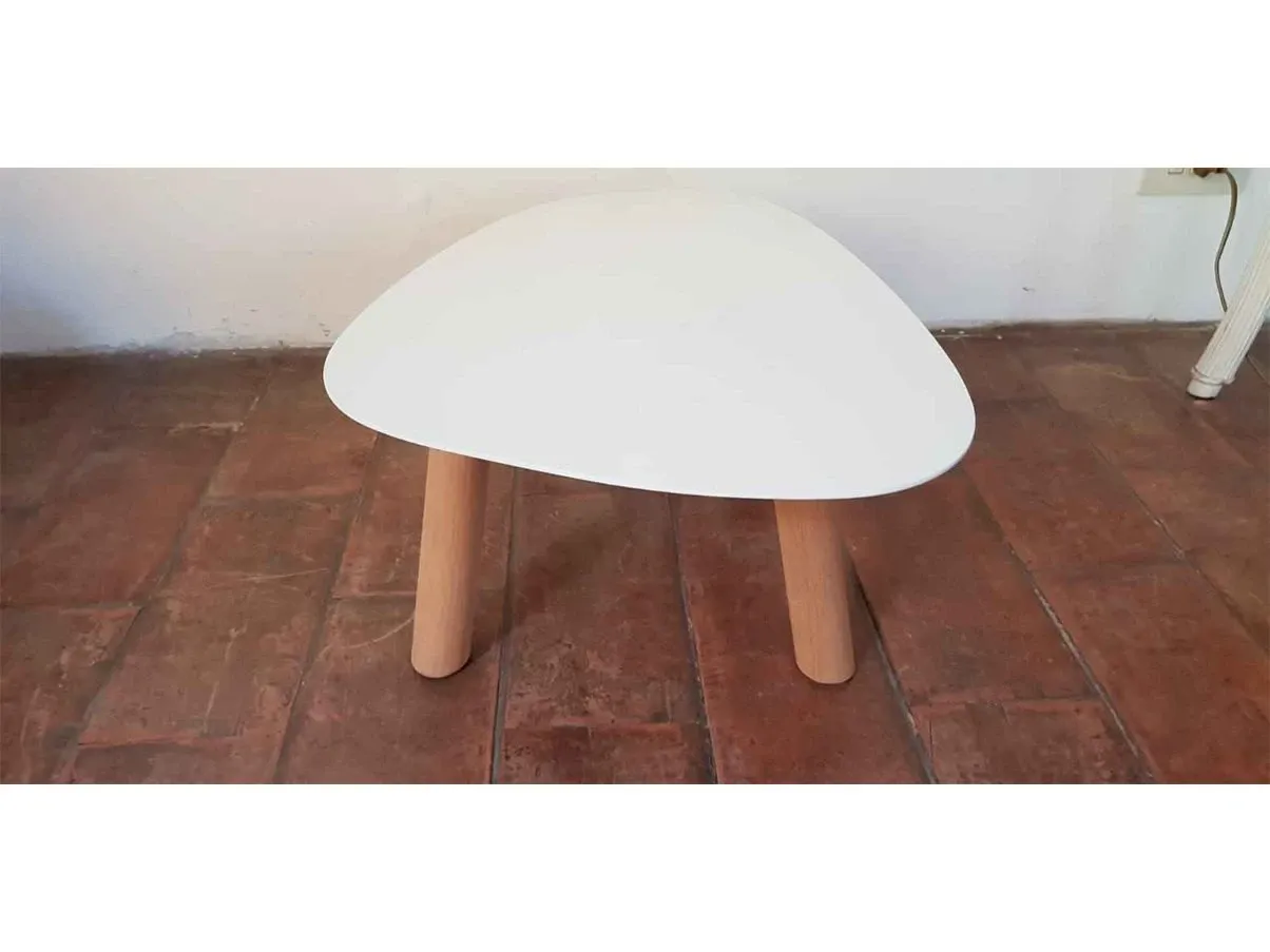 Turtle Small coffee table in iron and wood, Ethnicraft 6