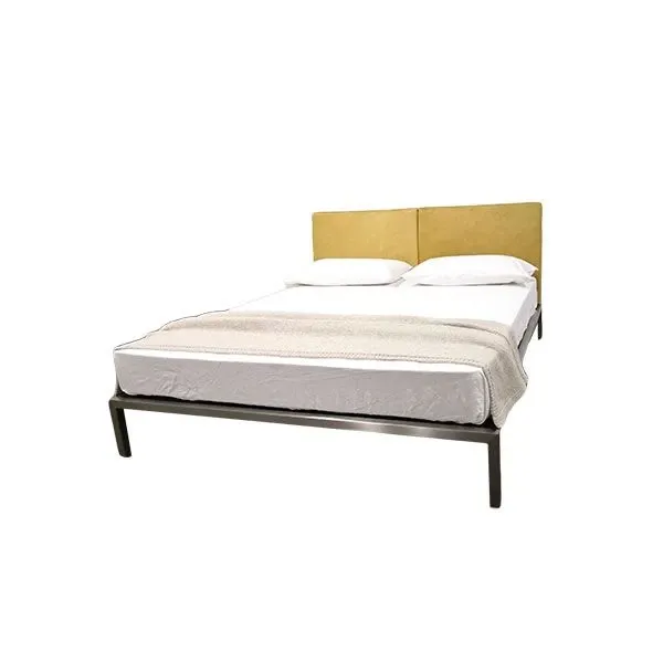 Double bed Bed in leather (gold), Ivano Redaelli image