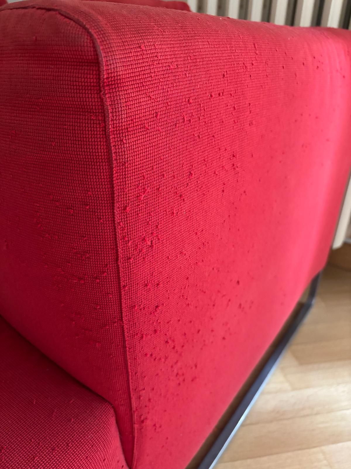 Antonio Citterio 4-Seater Red Sofa Defects