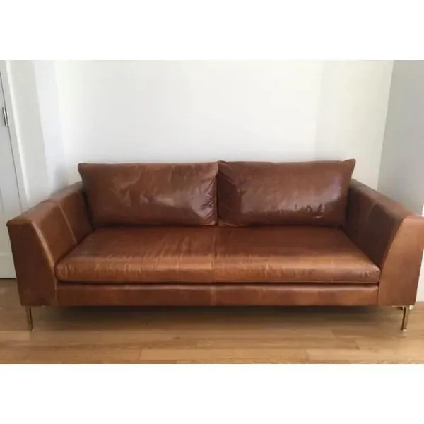 3 seater leather sofa “Edlyn” model, Anthropologie image