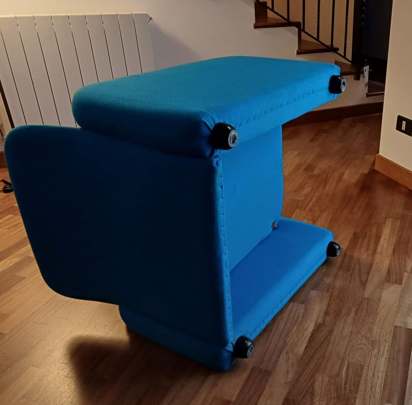 Pair of Blue Fabric Office Chairs (1990s Vintage) Optional8