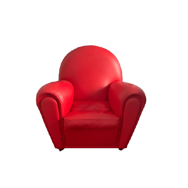 Vanity Fair armchair in numbered red leather, Poltrona Frau image