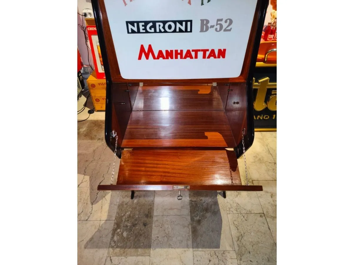 Vintage Wooden Cocktail Bar Cabinet (1950s), 8