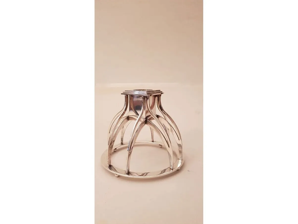 Achphat candlestick in silver plated metal, Alessi 3