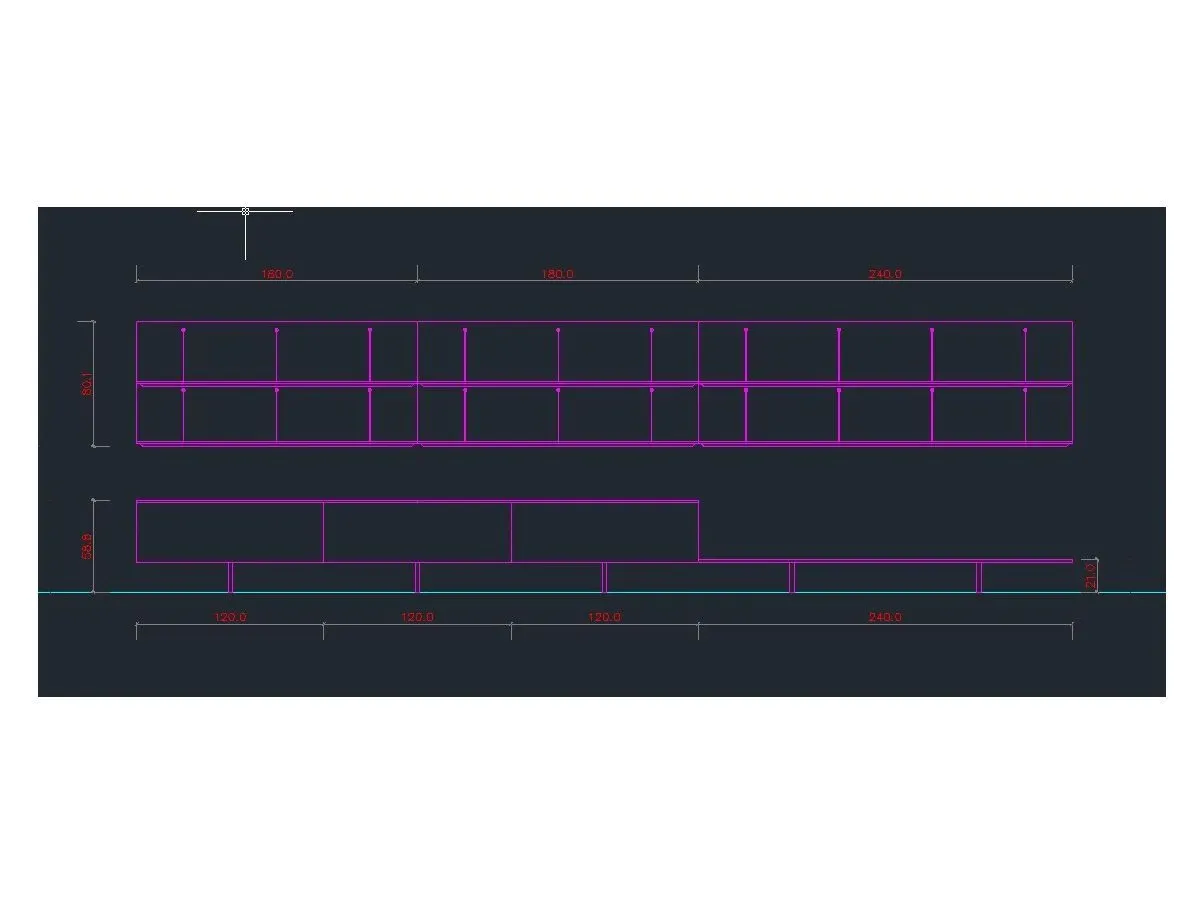Wohnwand mit Regal Pab Weiß 6