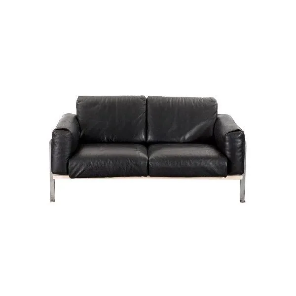 Razius sofa in vintage black leather (19th century), Matteo Grassi image