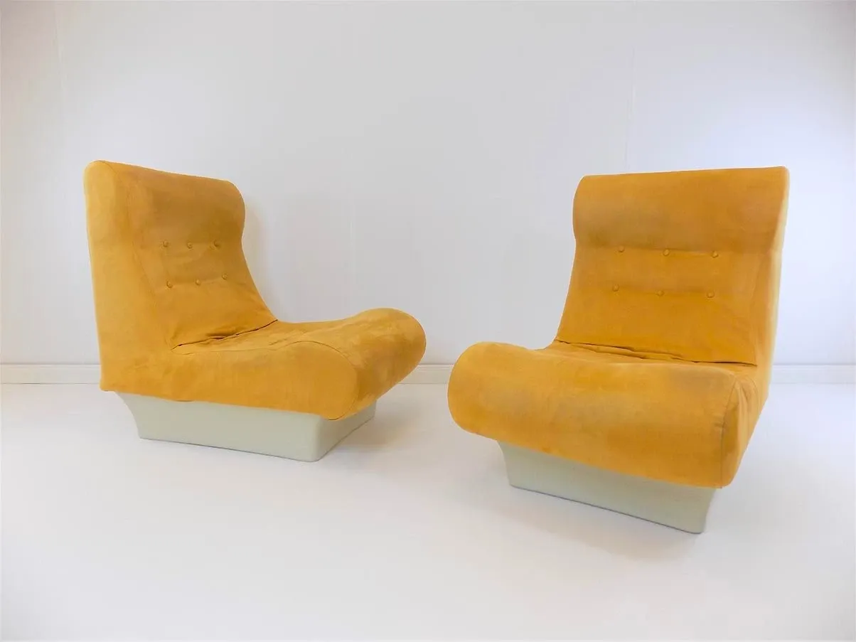 Set of 2 Sofalette lounge chairs in alcantara 1