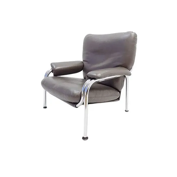 Kangaroo vintage armchair in leather (grey), De Sede image